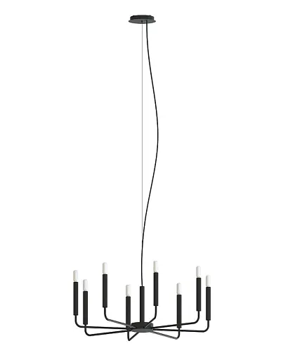 Підвісний світильник, люстра Nowodvorski 11460 Orto VIII E14 8x10W IP20 чорний - фото 1