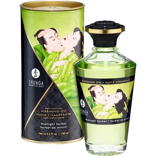 Зігрівальна масажна олія Shunga Aphrodisiac Midnight Sorbet, 100 мл