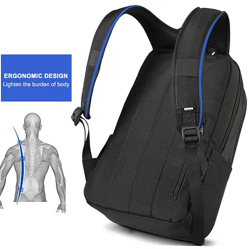 Рюкзак міський Tigernu T-B3090B 24л для ноутбука 15.6" Black (17049) - фото 4