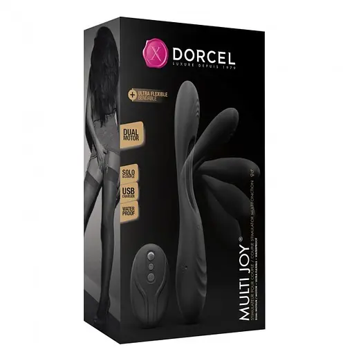 Вібратор для пар Dorcel Multi Joy 20 см чорний - фото 4