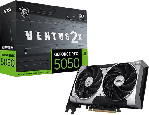 Відеокарта GeForce RTX 5050 8GB MSI Ventus 2X OC (RTX 5050 8G VENTUS 2X OC)