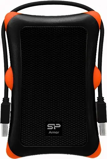 Кишеня зовнішня Silicon Power Armor A30 2.5" USB 3.0 black/orange (SP000HSPHDA30S3K) - фото 1