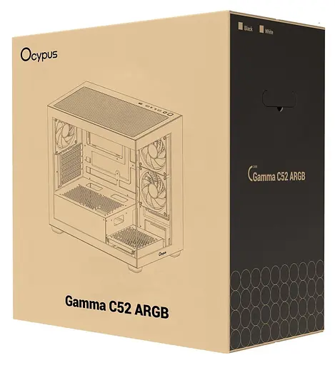 Корпус OCYPUS GAMMA C52 WH ARGB (GAMMA-C52-WHD300XX-GL) без блока питания - фото 12