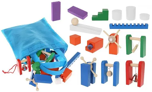 Доміно Kinderkraft дерев'яний конструктор 407 ел. (9357) - фото 3