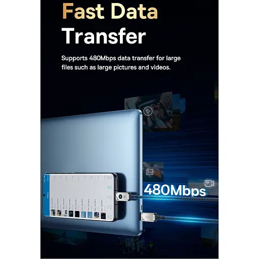 Кабель Baseus Unbreakable USB-C to USB-C 100W 2m Stellar White (P10355800221-01) [152050] - фото 9