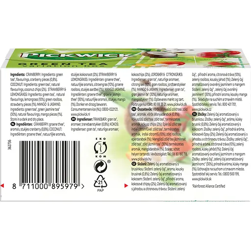 Чай зелений Pickwick Асорті зі шматочками фруктів та ягід 30 г (20 шт. х 1.5 г) - фото 6