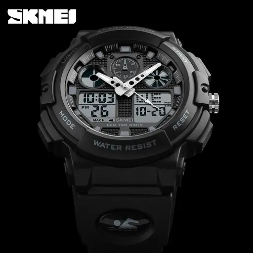 Чоловічий водонепроникний годинник Skmei 1270 Чорний - фото 10