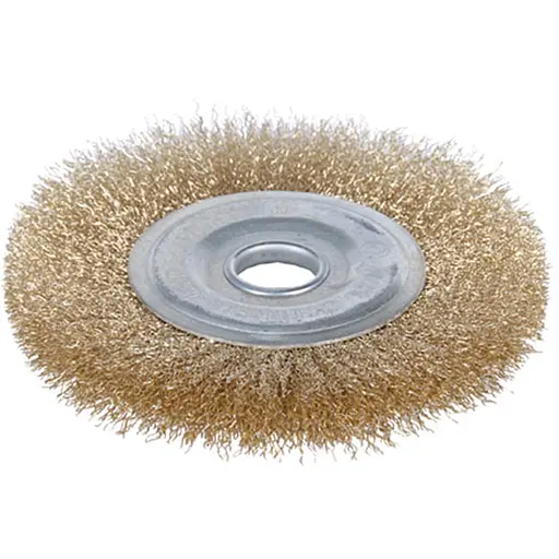 Щітка дротяна дископодібна Sigma Ø125мм Ø22.2мм (латунірованная) (9012121) - фото 1