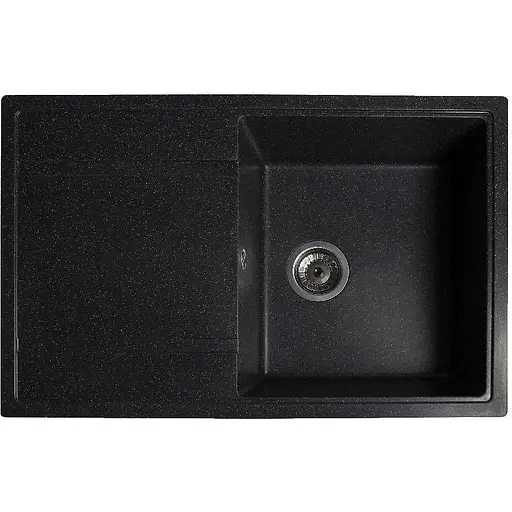 Гранітна кухонна мийка Romzha Jorum 78 Antracit (901) з крилом - фото 1