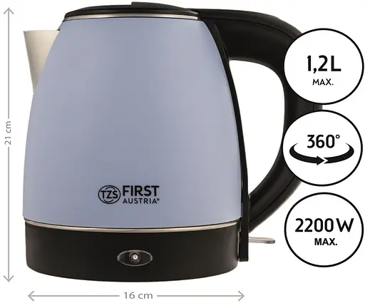 Чайник First Austria FA-5407-3-BU 1.2 л подвійні стінки - фото 3