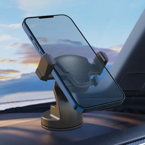 Автодержатель XO C88 Suction Cup Car Bracket One-touch lock for stable travel Черный - фото 4