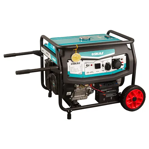 Бензиновий генератор Sigma 8.5/9.0 кВт, однофазний, ручний/електро запуск (5710571) - фото 1