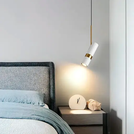 Білий поворотний підвісний світильник Line.F S 166/1 WT - фото 1