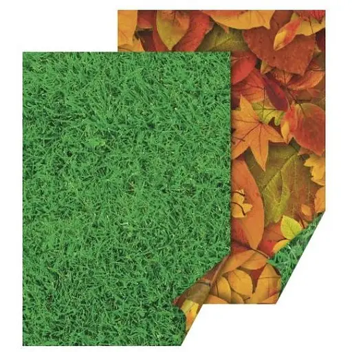 Папір з малюнком "Трава/Листя" 50х70см двосторонній 300г/м2 Heyda