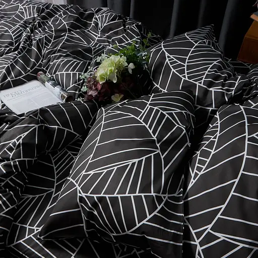 Комплект постільної білизни Moon&Star Satin Elit Minimal Chic King Size 220x240 см наволочки 2х40х60 см - фото 2