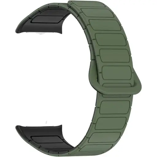 Ремешок DK для Xiaomi Mi Band 8 Pro Silicone Shaped Magnetic Band (018838) (green / black)