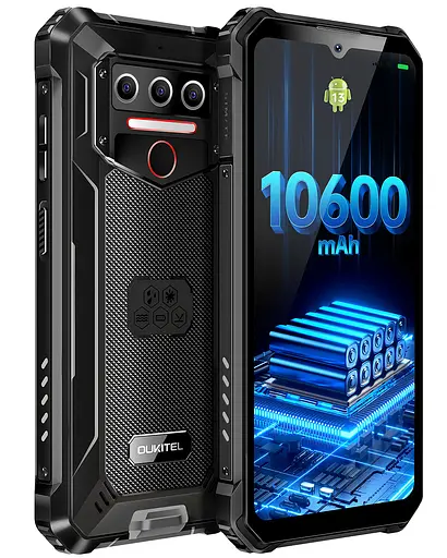 Смартфон Oulitel WP23 65" HD+ /4GB/64GB/MTK 6765/10600mAh/13+5Мп/IP69K/ NFC/Black - фото 8