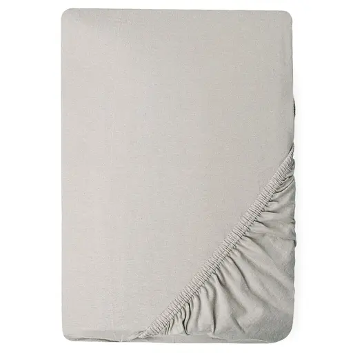 Простирадло Ideia трикотажне на гумці 90х200х35 см (8-10983_сірий/беж)