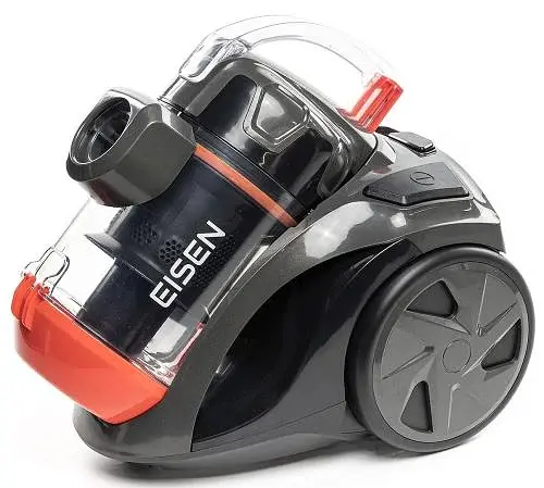 Пилосос Eisen EVC-391O ECO DESIGN, Black/Orange, 900W, контейнер, об'єм пилозбірника 2л, універсальна щітка підлога/килим; 2в1 для м'яких меблів і щілинна, 2xHEPA-фільтри, регулювання потужності на корпусі, технологія Multi-Cyclone - фото 2