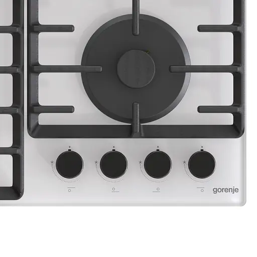 Варильна поверхня Gorenje газова на склі, 60см, чавун, білий - фото 8