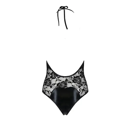 Боді з дуже глибоким декольте Passion DARYL Body black L/XL - фото 6