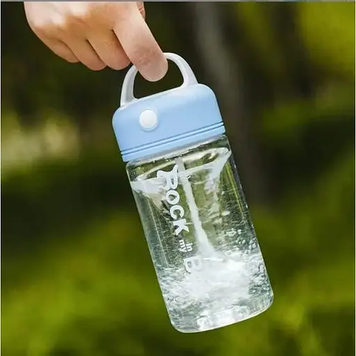 Пляшка-шейкер TS Kitchen електрична 380 мл прозора з ручкою синя  HPLN010 - фото 4