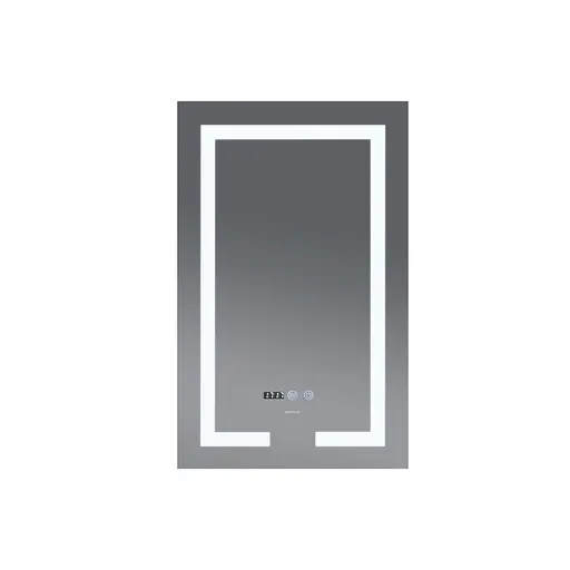 Дзеркало Mixxus Hard MR06-50x80-CASE (LED Touch, годинник, антизапотівання, димер, регулювання яскравості) MI6657 - фото 2