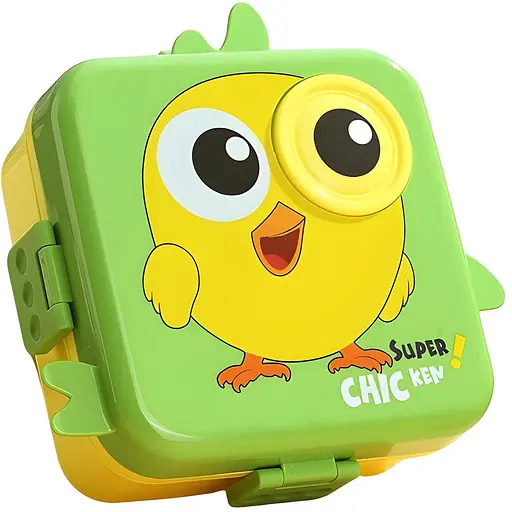 Герметичный детский ланч-бокс Chicken 1590 мл салатовый