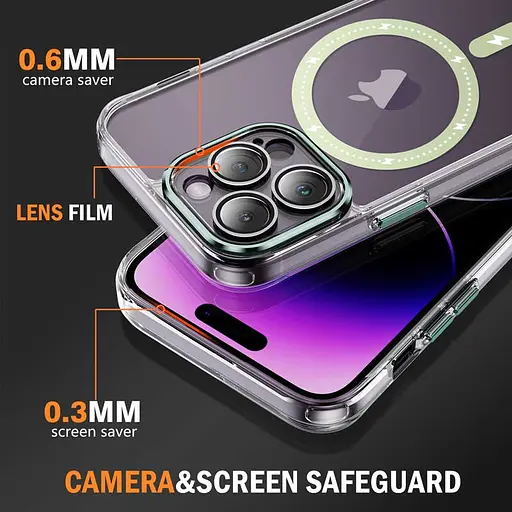 Чохол Epik TPU+PC Colorful with MagSafe для Apple iPhone 13 Pro Max 6.7 Green - фото 5