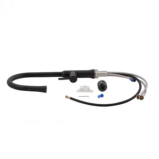 Змішувач для кухні з висувним виливом Qtap Baruska 9137103UB Чорний матовий - фото 8