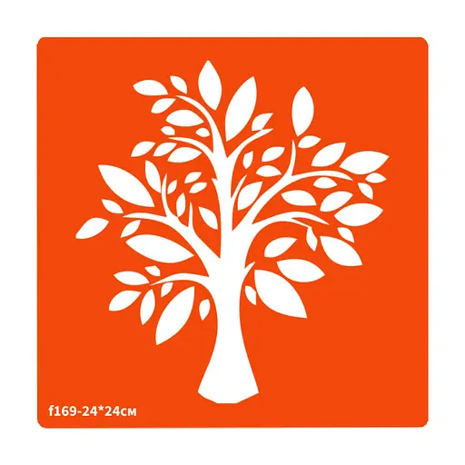 Трафарет для біо-тату Дерево Fresh Tattoo f169-24*24см, розмір 24х24см - фото 1