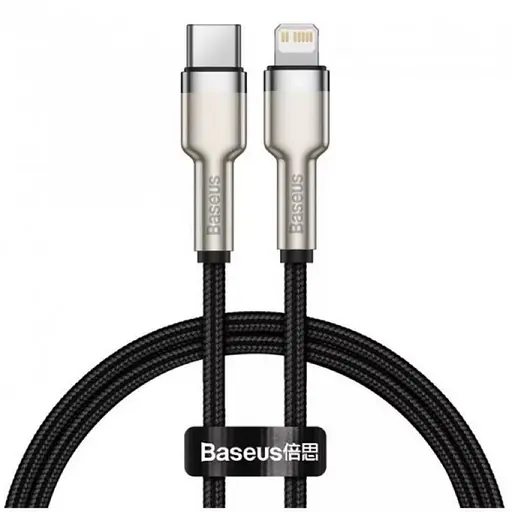 Кабель Baseus Cafule Series Metal Data Cable Type-C to iP PD 20W 0.25m Black - фото 1