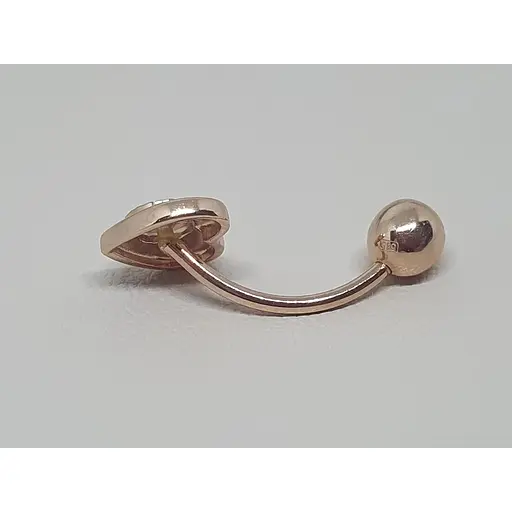 Золота сережка-пірсинг Столична Ювелірна Фабрика з алмазною гранню. 360059 - фото 2