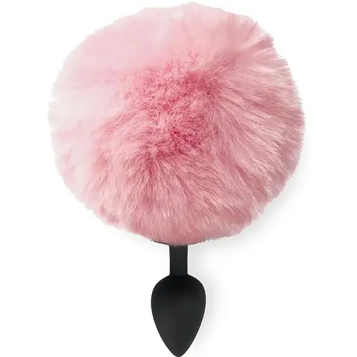Силіконова анальна пробка М Art of Sex Silicone Bunny Tails Butt plug Pink діаметр 3.5 см - фото 2