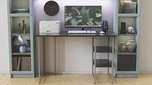 Компьютерный стол Ferrum-decor Гарри 75x120x60 черный ДСП Дуб Сонома Труфель 16мм (FRD-103533) - фото 3