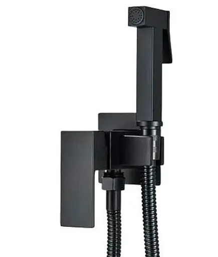 Набор для гигиенического душа со смесителем Dusel Gani Black 233989001, Черный матовый - фото 1