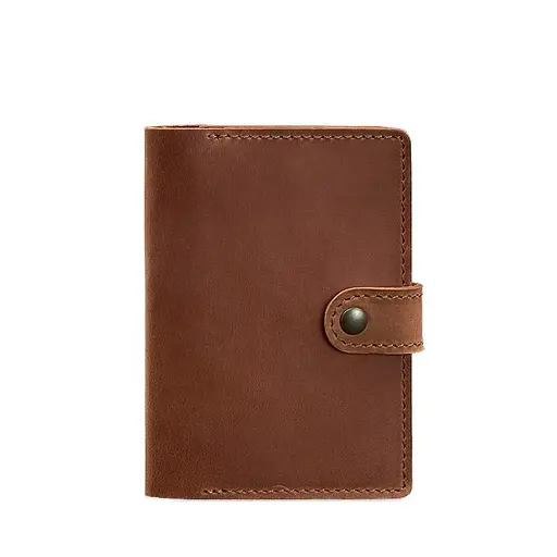 Кожаная обложка для паспорта 3.0 светло-коричневая Crazy Horse - фото 7