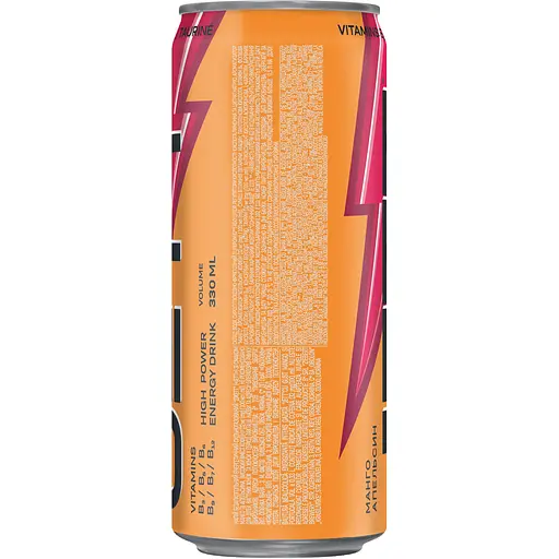 Напій енергетичний Jett зі смаком манго та апельсина 0.33 л з/б - фото 2