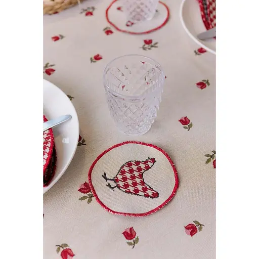 Набір серветок під чашку Прованс Добробут Dх11 см 4 од. (44373) - фото 2
