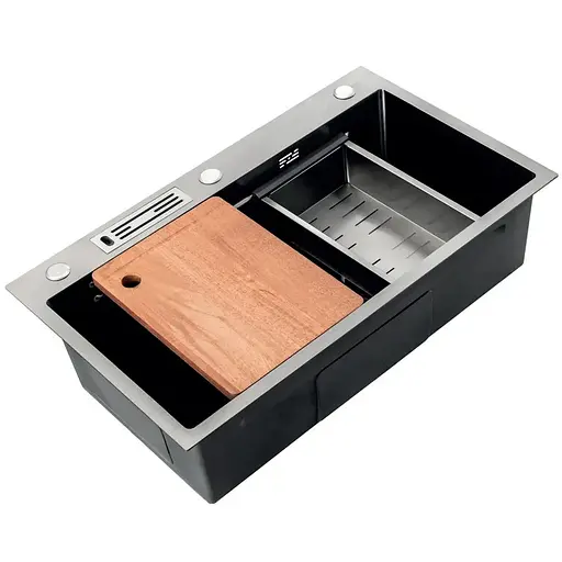 Кухонная мойка Mixxus Premium MH7545-SET-05 micro decor Nano-Silver MX9635, Decor - фото 1