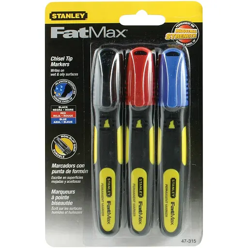 Набор маркеров Stanley FatMax чёрный, красный, синий 3 шт. (0-47-315) - фото 2
