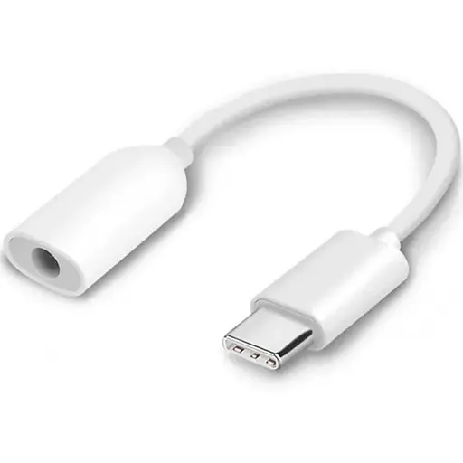 Адаптер Xiaomi Type-C к аудио кабелю Белый