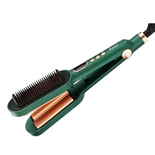 Керамічна плойка стайлер Kemei Km-2237 з іонізацією (Бірюзовий)