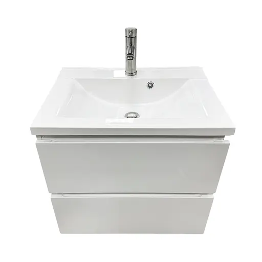 Набір для ванної кімнати Adamant раковина умивальник QUANTO 60 штучний камінь прямокутна з сифоном Click-Clack + змішувач - фото 6