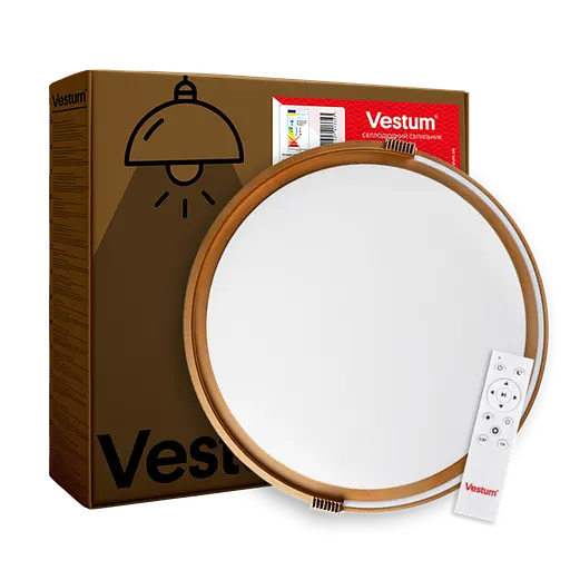 Cвітильник COLISEUM матовий 60W 395*60мм 3000К-6500К з ДК чорне золото - фото 7