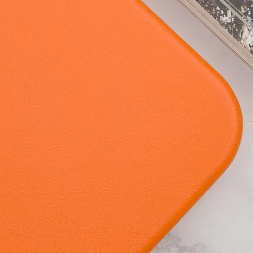 Шкіряний чохол Leather Case (AAA) with MagSafe and Animation для Apple iPhone 14 Pro Max (6.7) Orange - фото 3