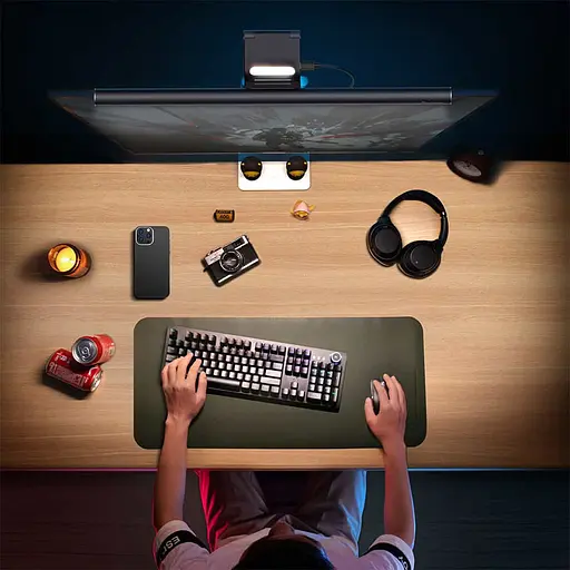 LED лампа для комп'ютера Baseus I-Wok2 Asymmetric Light Source Screen Hanging Light (Youth) Black - фото 5