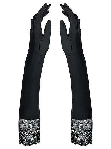 Сексуальні рукавички Obsessive Miamor S/M чорний - фото 2