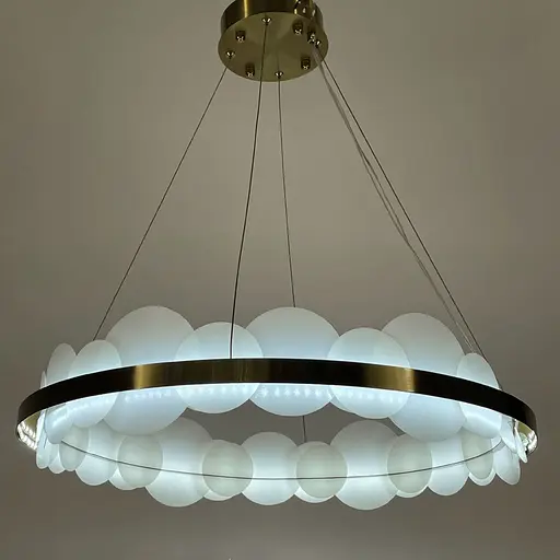 Кольцевая подвесная люстра в латунном корпусе Ø 57 см Ст. MJ204-600 AB | Line F - фото 3