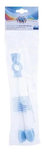 Щетка ершик для бутылок и сосок с губкой Canpol babies Голубой 2/410 - фото 2